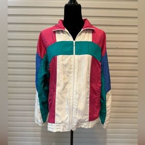 Vintage USA Olympics JC Penney Color Block Windbreaker Jacket Size Large